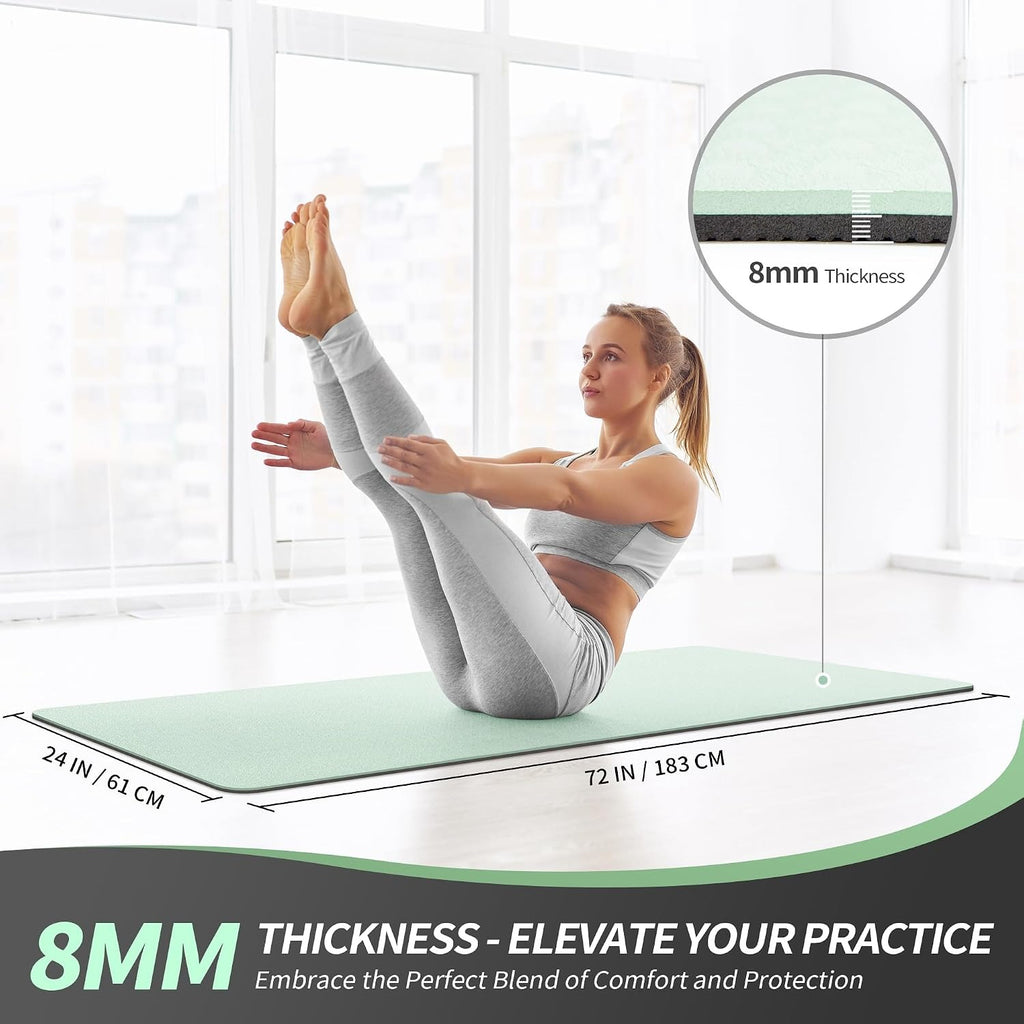 Extra Thick TPE Yoga Mat with Strap