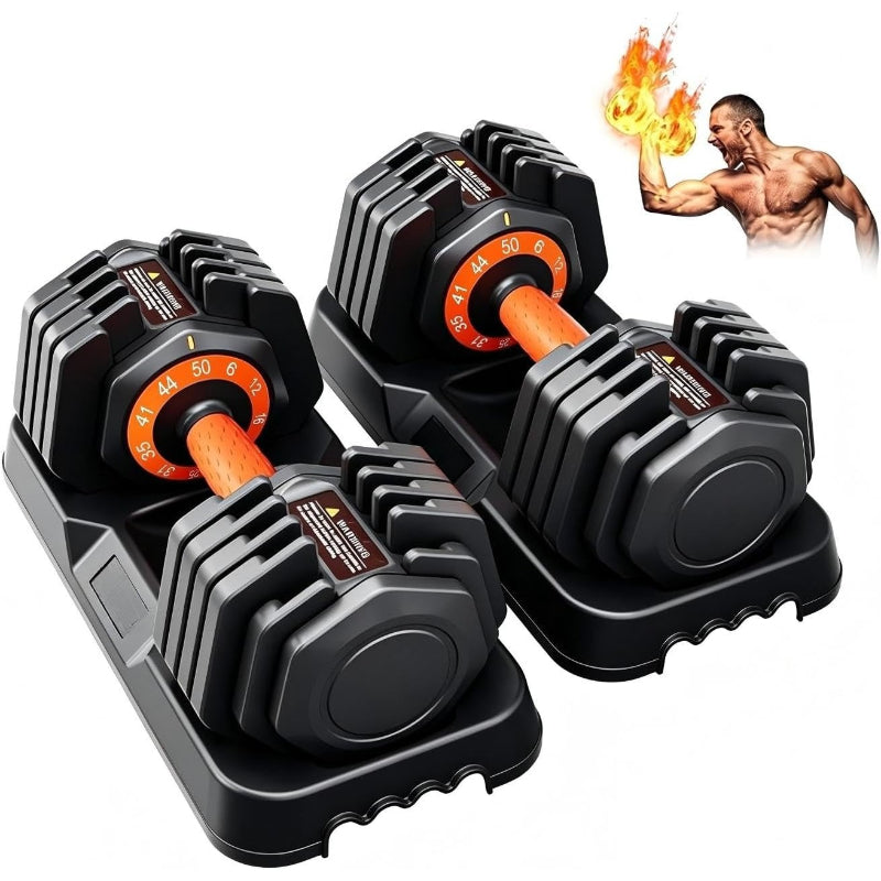 25/50LB 10-in-1 Adjustable Dumbbell Set