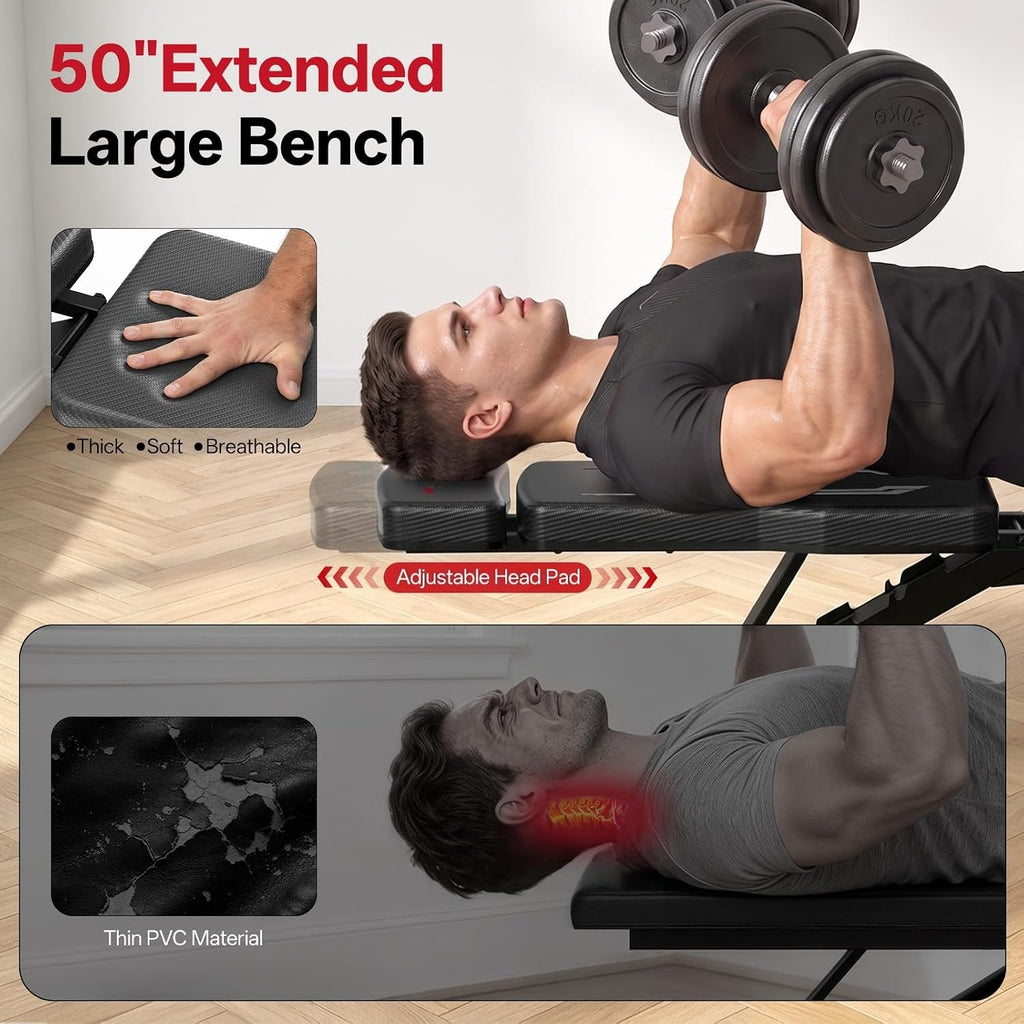 Foldable Incline Decline Weight Bench