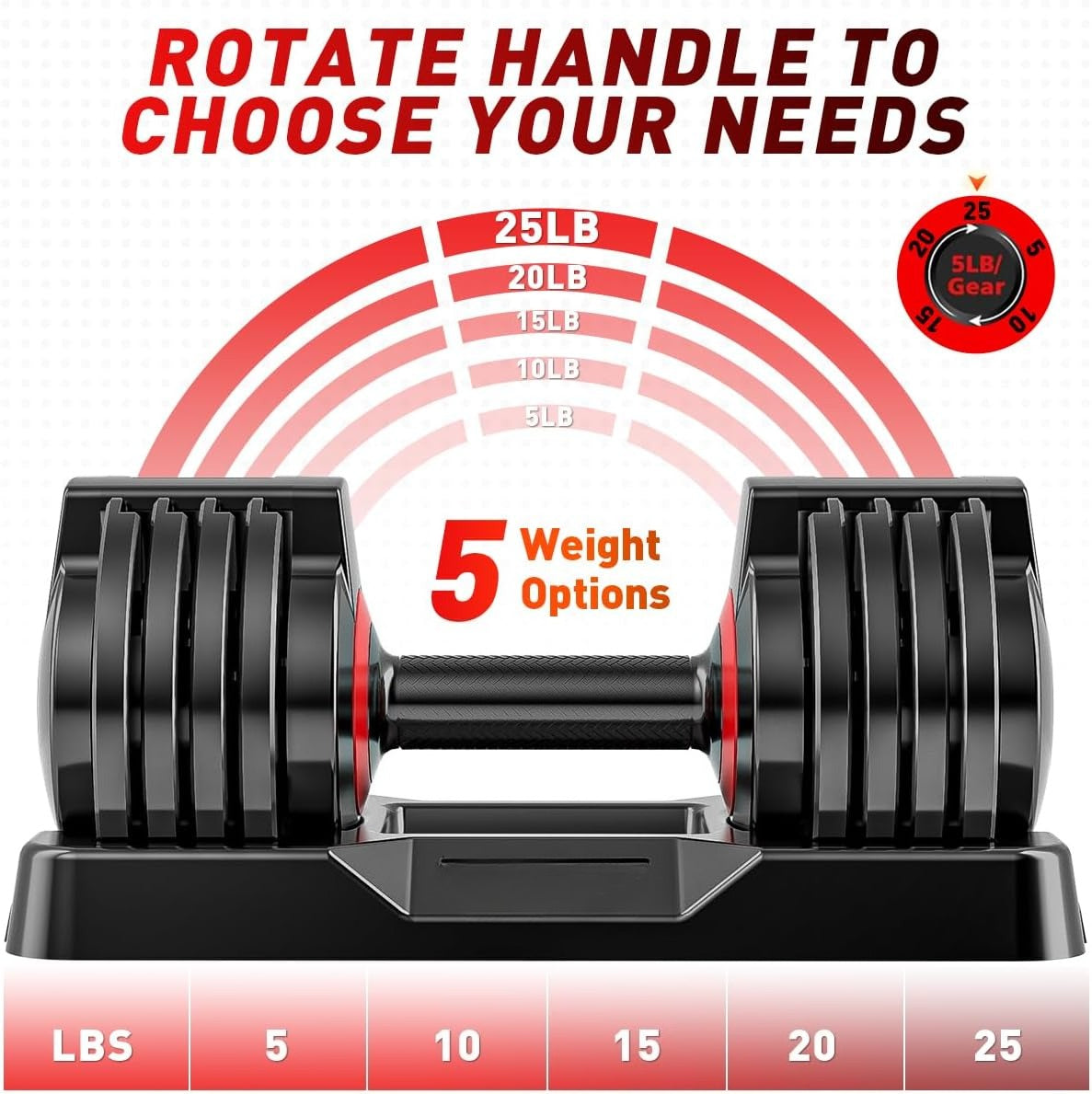 50/100/110LB Adjustable Dumbbell Set of 2