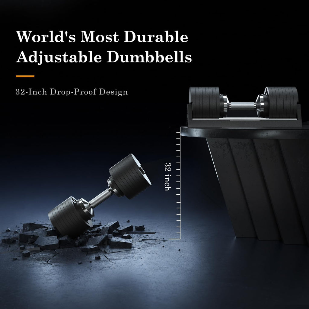 80LB Cast Iron Adjustable Dumbbells