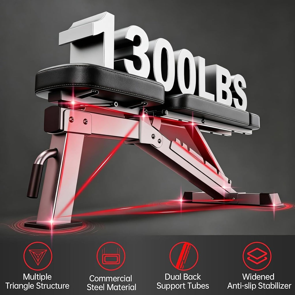 1300LBS Adjustable Weight Bench
