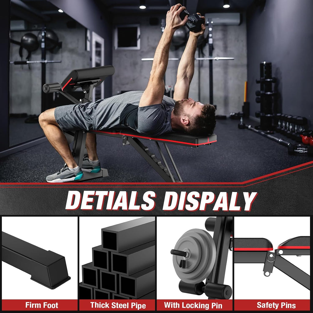 880LB Adjustable Weight Bench Set