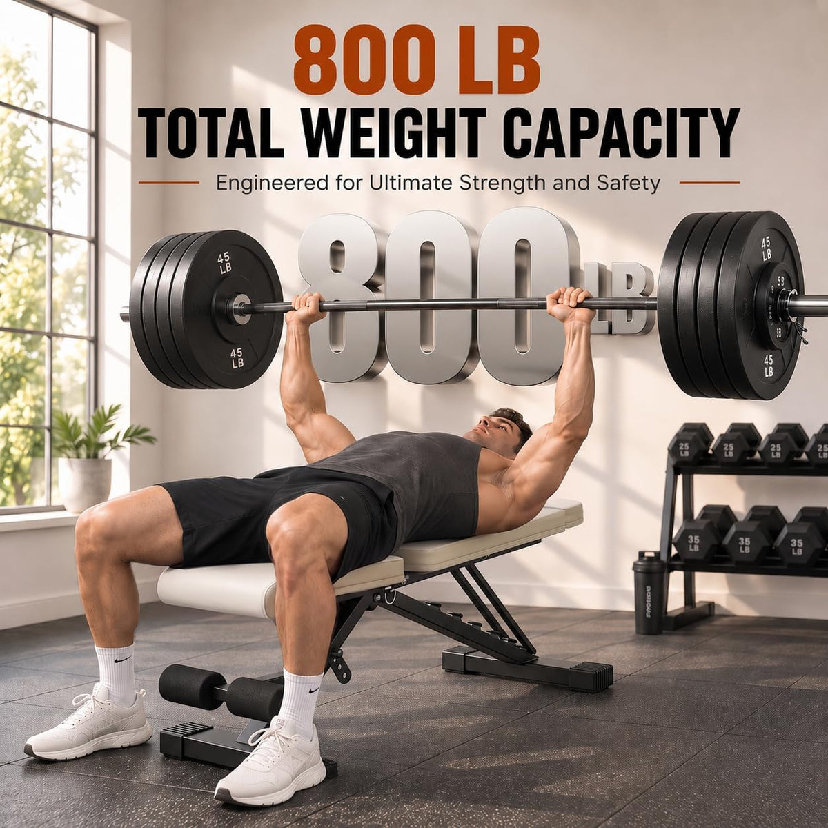 Foldable Adjustable Weight Bench