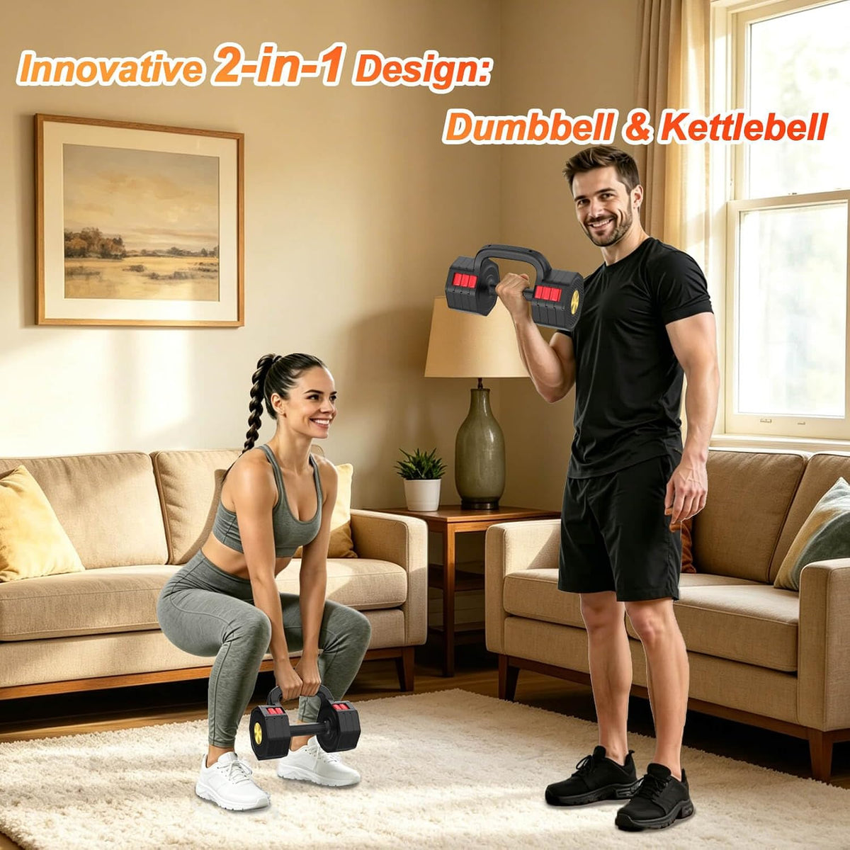 5-20.5LB 2-in-1 Adjustable Dumbbell Set