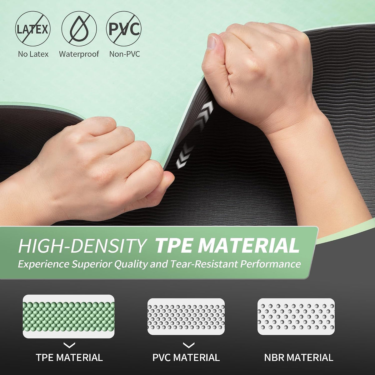 Extra Thick TPE Yoga Mat with Strap