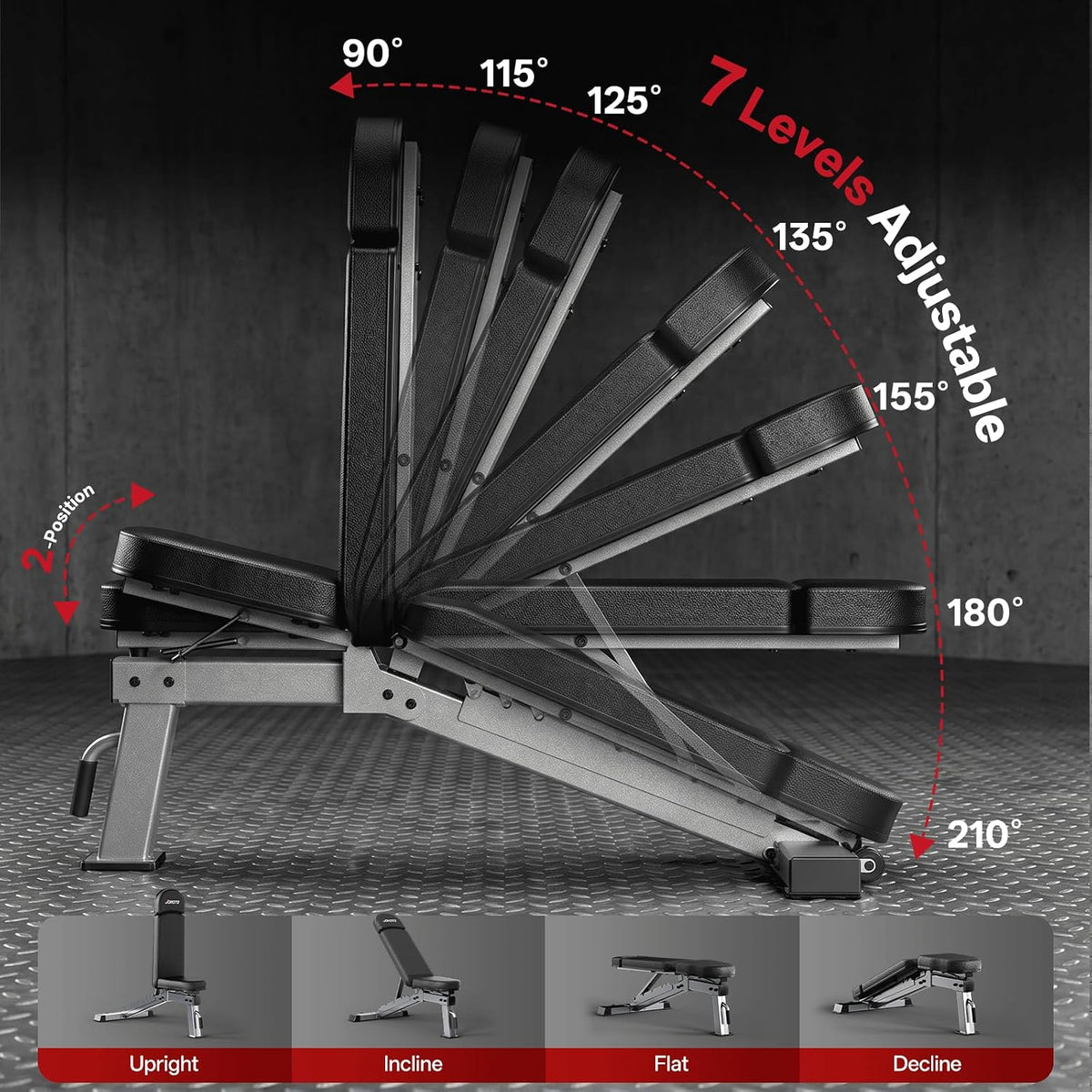 1300LBS Adjustable Weight Bench