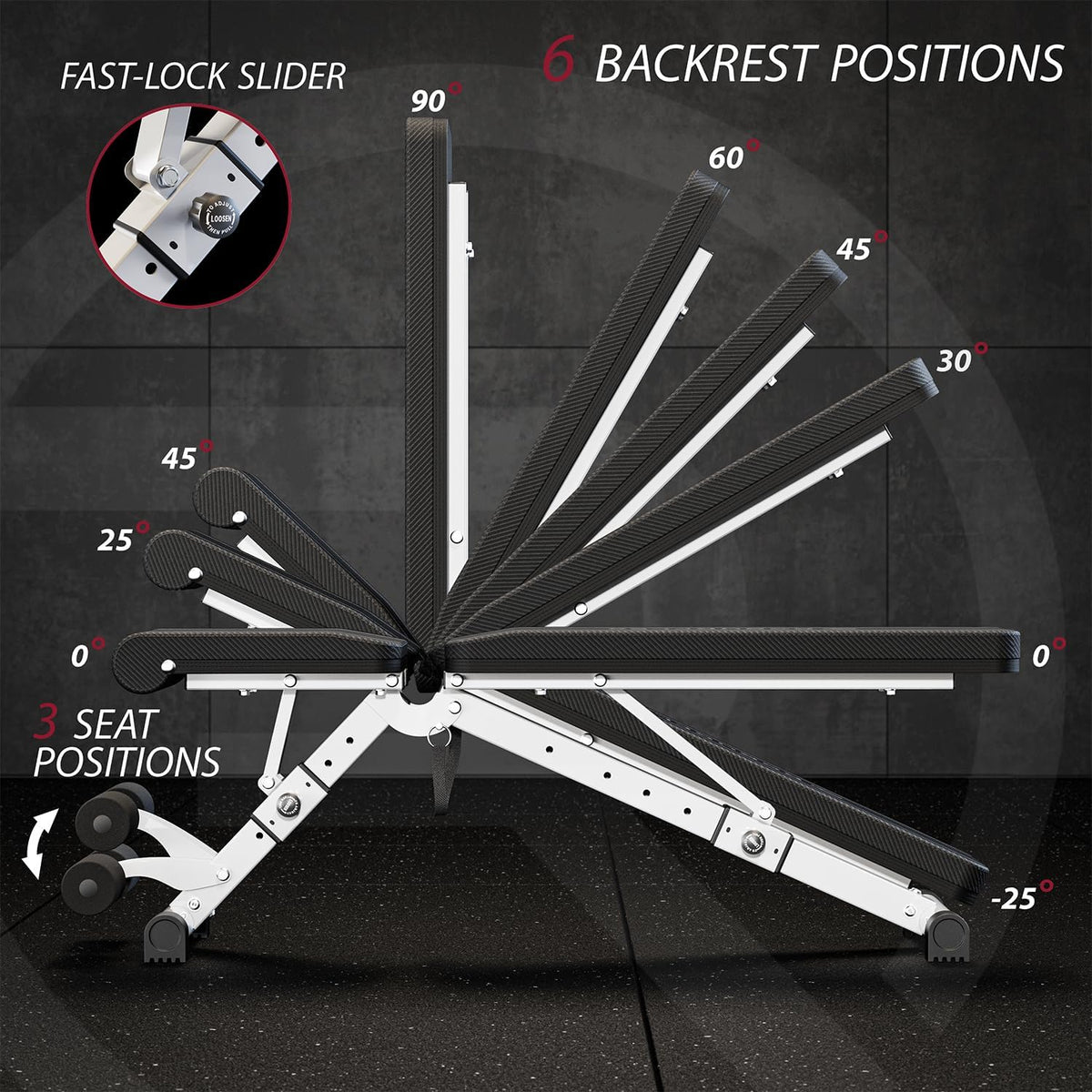 700LB Adjustable Foldable Workout Bench