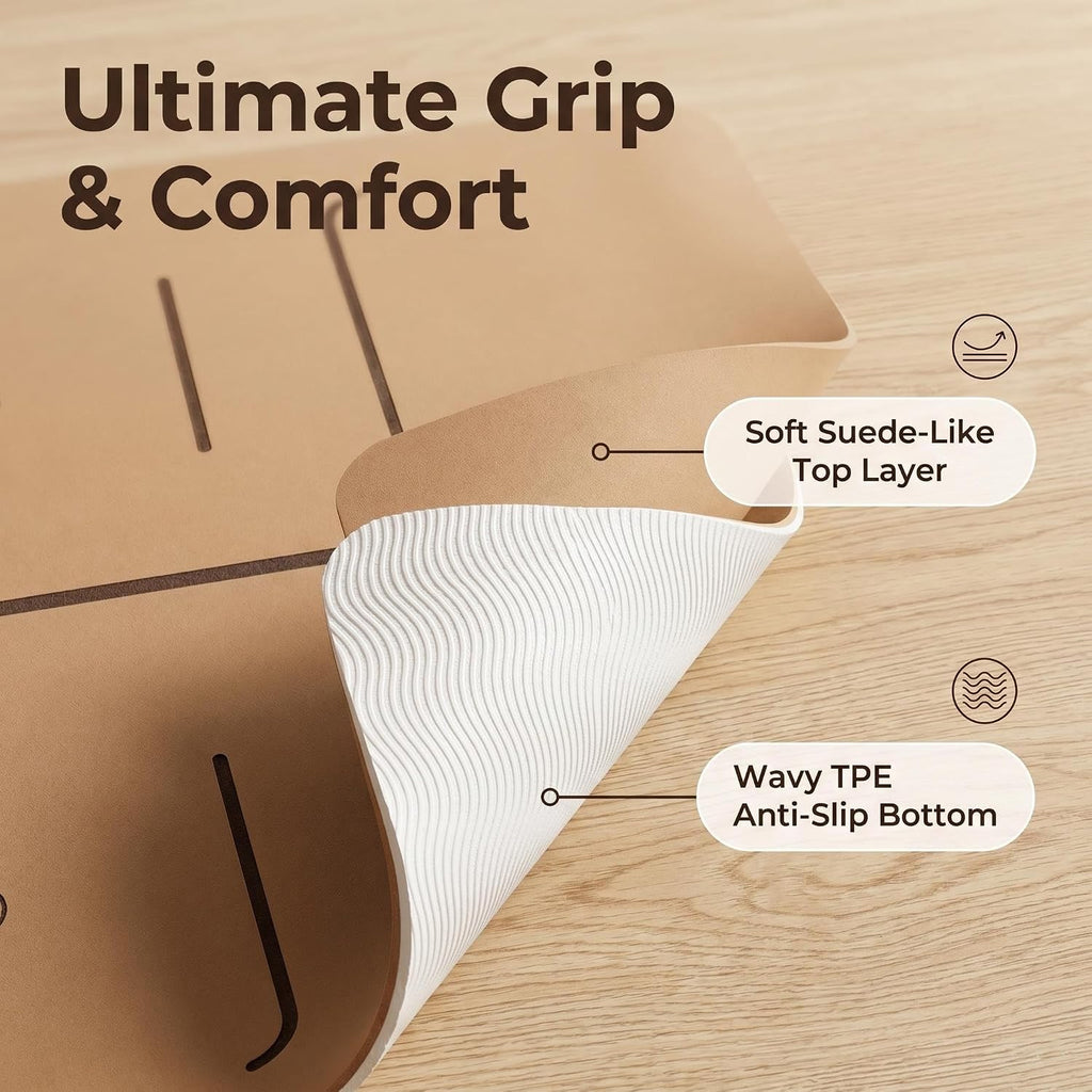6mm Cork TPE Non-Slip Yoga Mat 72x24"