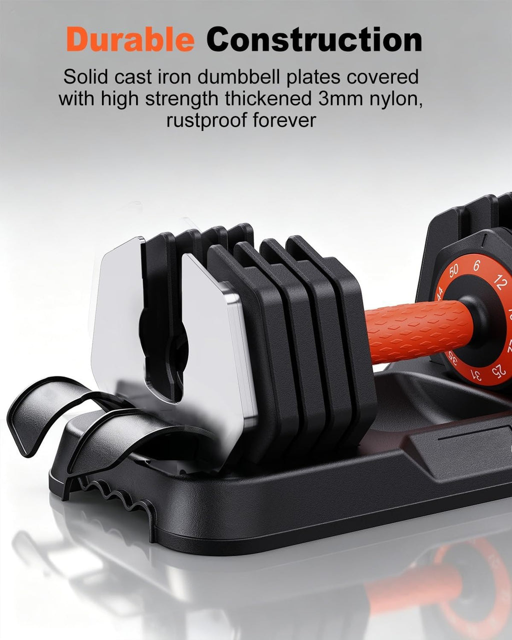 25/50LB 10-in-1 Adjustable Dumbbell Set