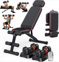 Adjustable Dumbbell Set with Bench