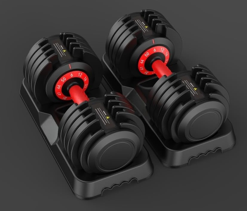 25/50LB 10-in-1 Adjustable Dumbbell Set