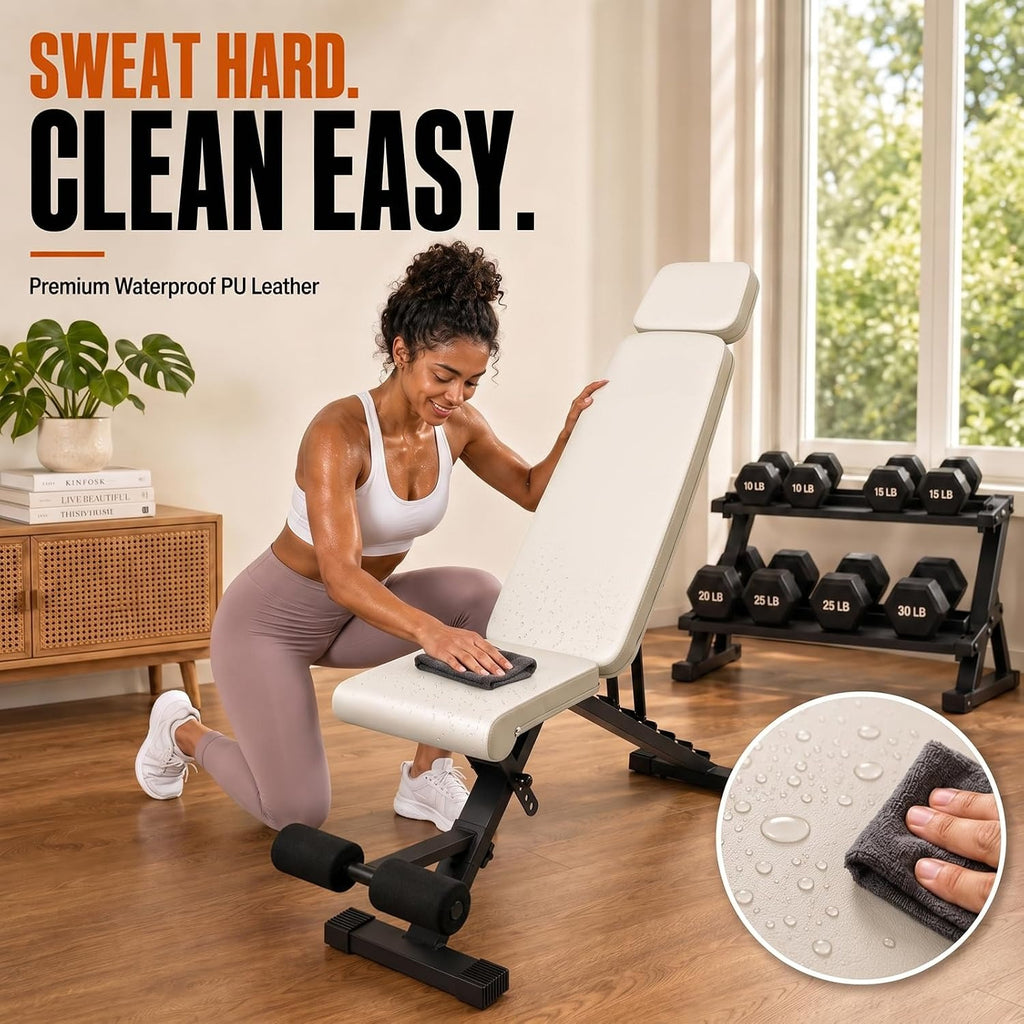 Foldable Adjustable Weight Bench