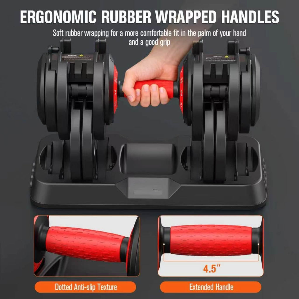 25/50LB 10-in-1 Adjustable Dumbbell Set