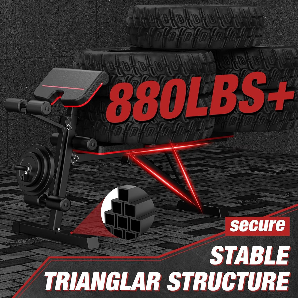 880LB Adjustable Weight Bench Set