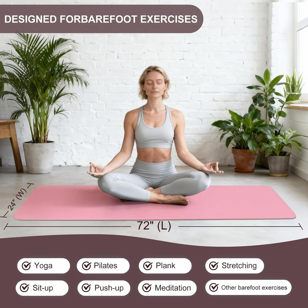 Eco TPE Yoga Mat with Sling & Bag